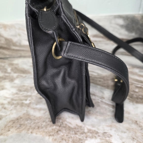 Fossil Vintage Key Leather Cargo Organizer Crossbody Black - Picture 8 of 14